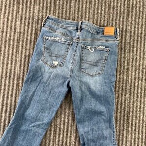 AE‎ Flare Jeans Womens 8 Distressed Y2K Stretch Festival Grunge Vintage Style